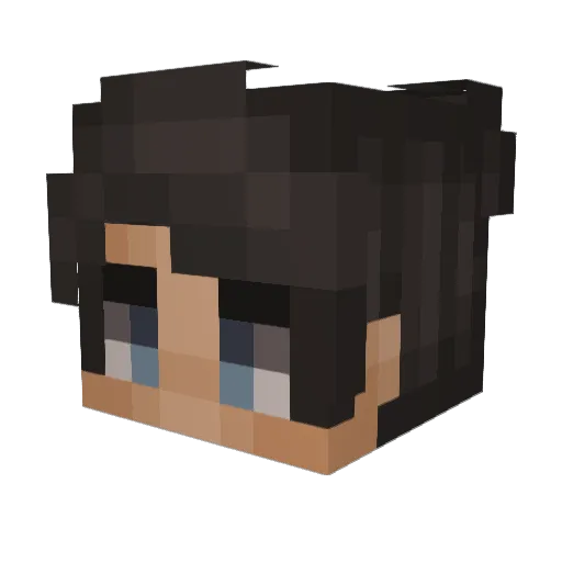 humannut Minecraft avatar head, 3D render
