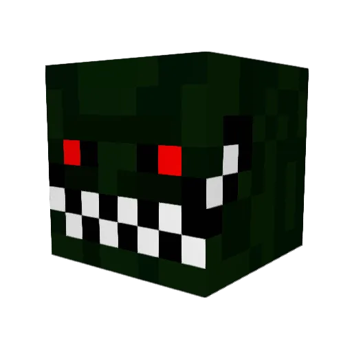 humanoid117 Minecraft avatar head, 3D render