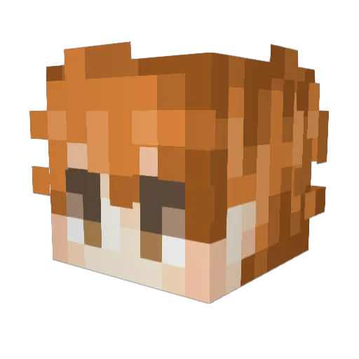 humanz Minecraft avatar head, 3D render