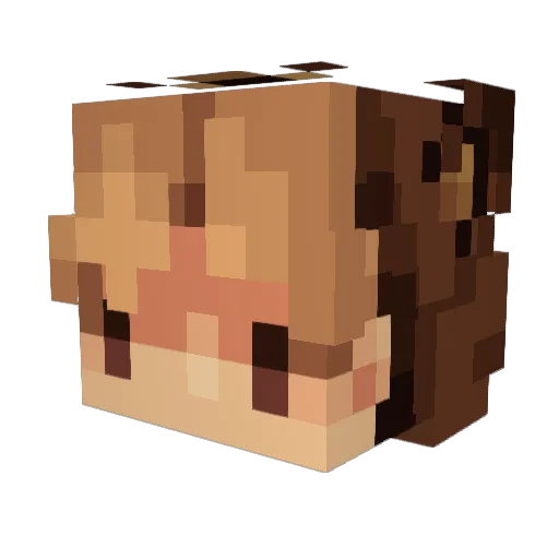 hume_man Minecraft avatar head, 3D render