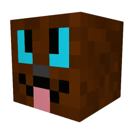 humfrydog Minecraft avatar head, 3D render