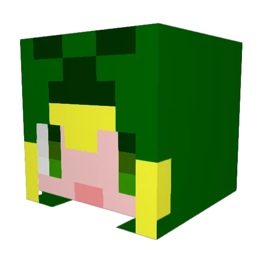 humyun Minecraft avatar head, 3D render