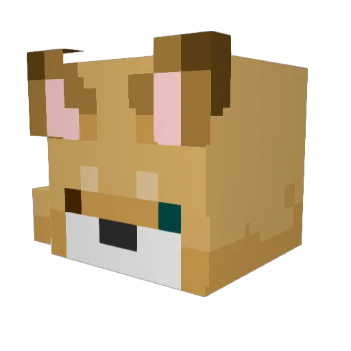 hun_09 Minecraft avatar head, 3D render
