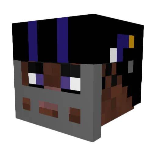 hunaiwe Minecraft avatar head, 3D render