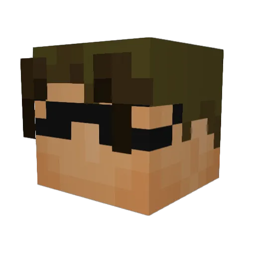 hunaly2 Minecraft avatar head, 3D render