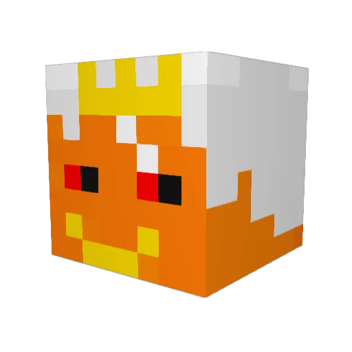 hundekrieger Minecraft avatar head, 3D render