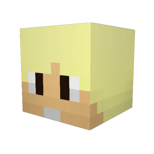 hunee1001 Minecraft avatar head, 3D render
