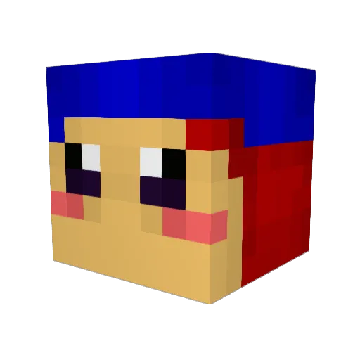 hung1027 Minecraft avatar head, 3D render