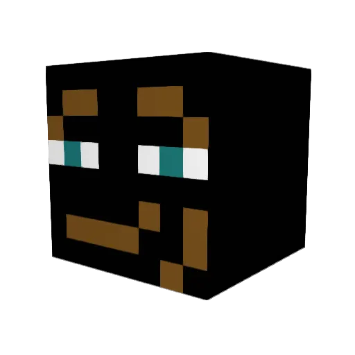 hungryblackchild Minecraft avatar head, 3D render