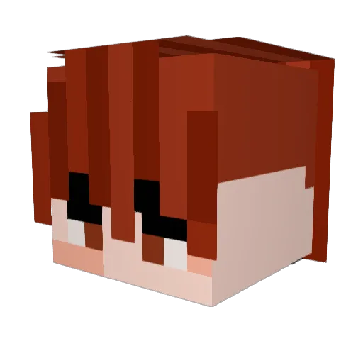 hunkyX Minecraft avatar head, 3D render