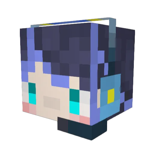 hunnmatsu Minecraft avatar head, 3D render