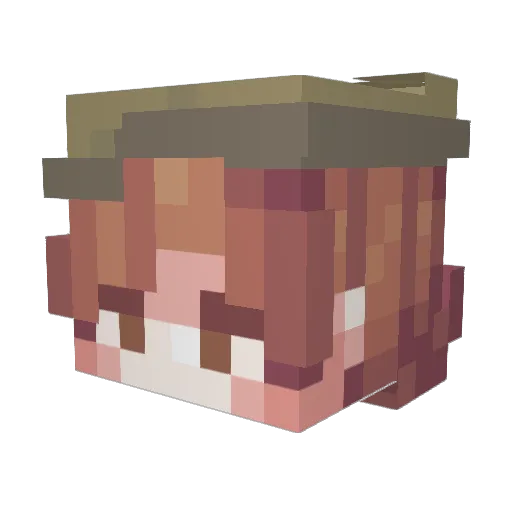 hunsvo Minecraft avatar head, 3D render