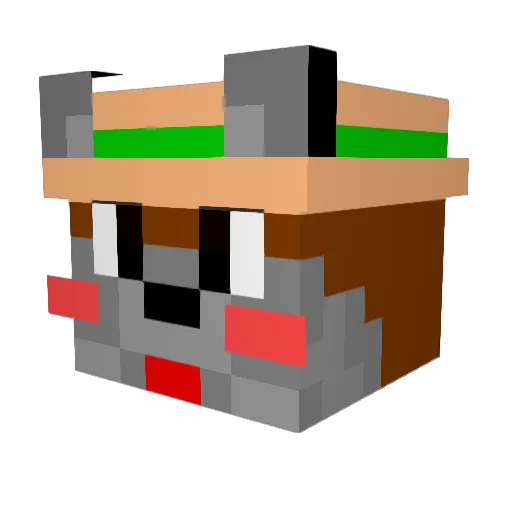 hunt1249 Minecraft avatar head, 3D render