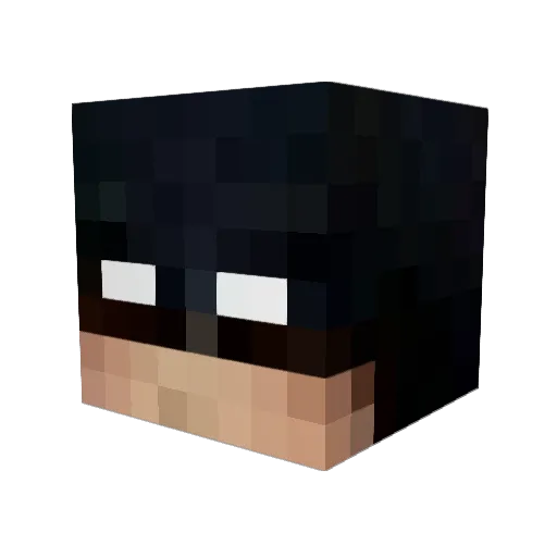 huntahead Minecraft avatar head, 3D render
