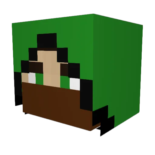 hunter3232 Minecraft avatar head, 3D render