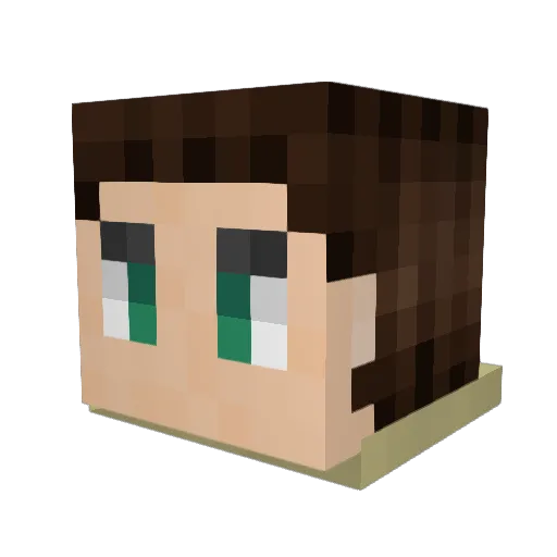 hunter_hamster Minecraft avatar head, 3D render