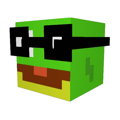 hunter_lightning Minecraft avatar head, 3D render