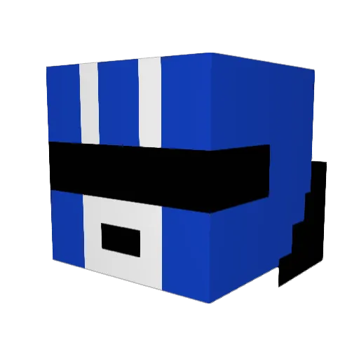 hunterbluebolt Minecraft avatar head, 3D render