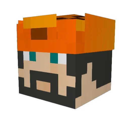 huntereven10 Minecraft avatar head, 3D render