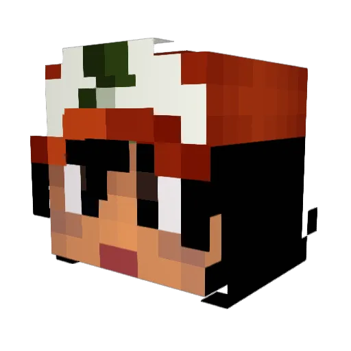 hunterey Minecraft avatar head, 3D render