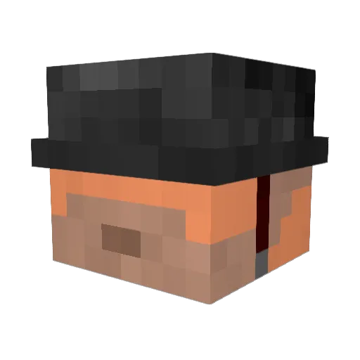 hunterjmg Minecraft avatar head, 3D render