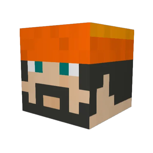 hunterqb123 Minecraft avatar head, 3D render