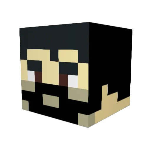 hunterz1x Minecraft avatar head, 3D render
