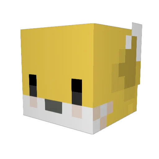 huntytwerk Minecraft avatar head, 3D render