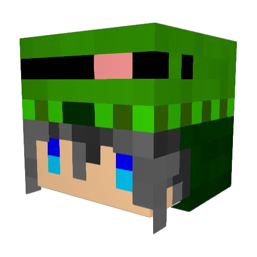 huntzull Minecraft avatar head, 3D render
