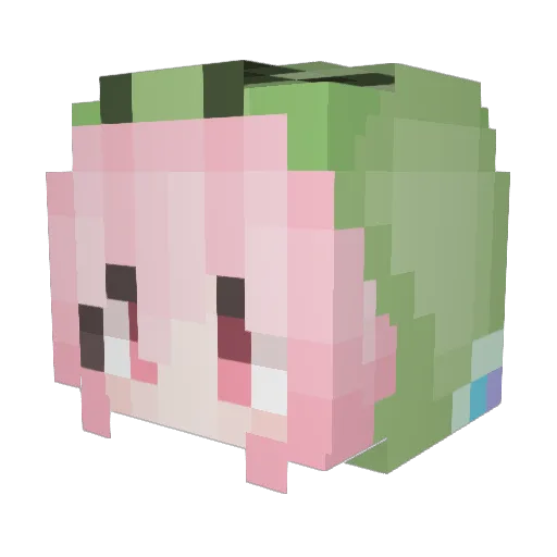huoleli Minecraft avatar head, 3D render