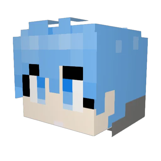 huopq Minecraft avatar head, 3D render