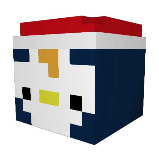hupeng2 Minecraft avatar head, 3D render