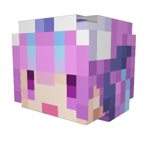 hurakira Minecraft avatar head, 3D render