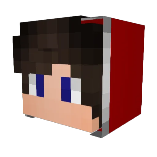 hureia Minecraft avatar head, 3D render