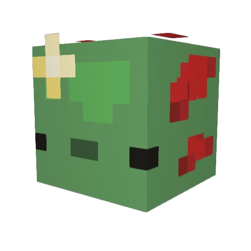 hurhae Minecraft avatar head, 3D render