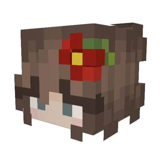 hurhb Minecraft avatar head, 3D render
