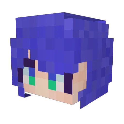 hurousyotoku Minecraft avatar head, 3D render