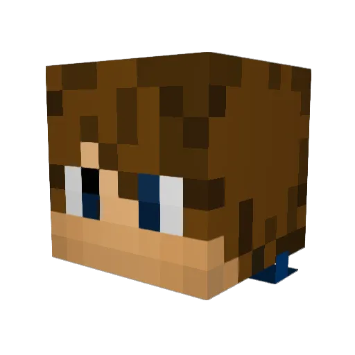 hurron Minecraft avatar head, 3D render
