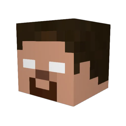 hurtado Minecraft avatar head, 3D render