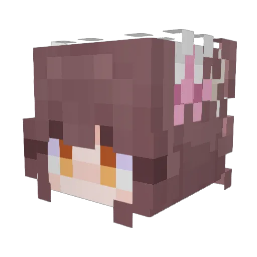 hurtbunny Minecraft avatar head, 3D render