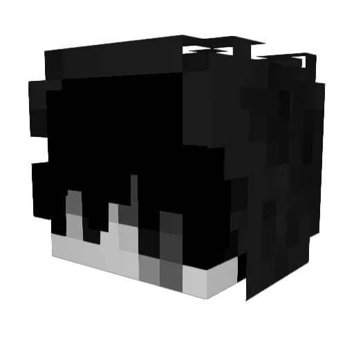 hurtevil Minecraft avatar head, 3D render