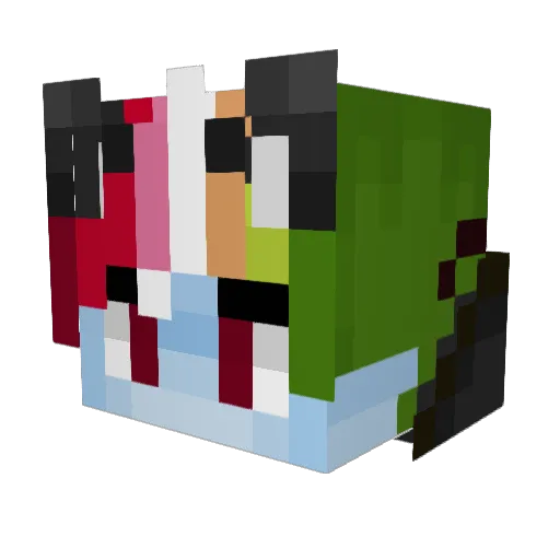 hurtfulFlammabl Minecraft avatar head, 3D render