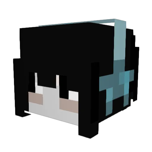 hushoh Minecraft avatar head, 3D render