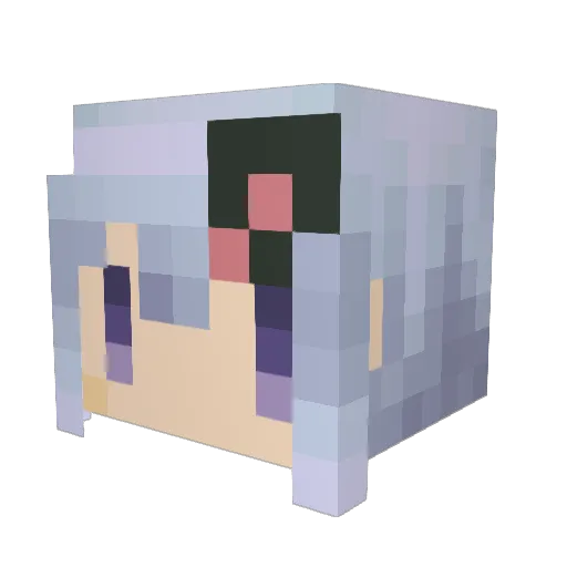 hushoji Minecraft avatar head, 3D render