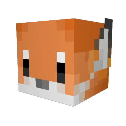 husihusi Minecraft avatar head, 3D render
