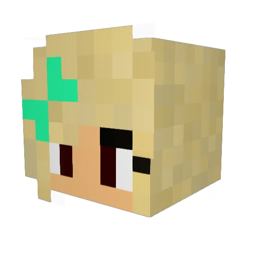huskidi Minecraft avatar head, 3D render