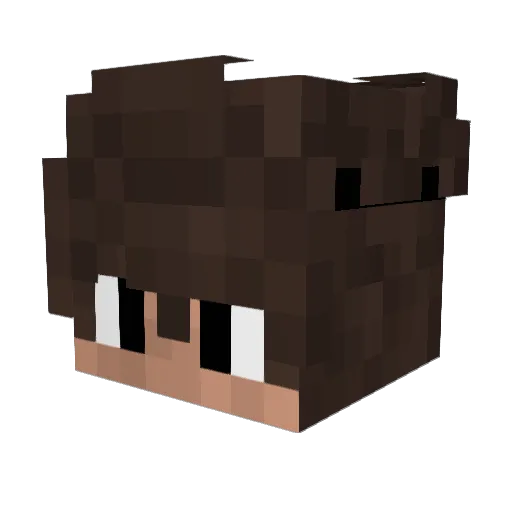 huskk7 Minecraft avatar head, 3D render