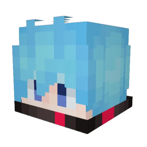 husky_snowflake Minecraft avatar head, 3D render