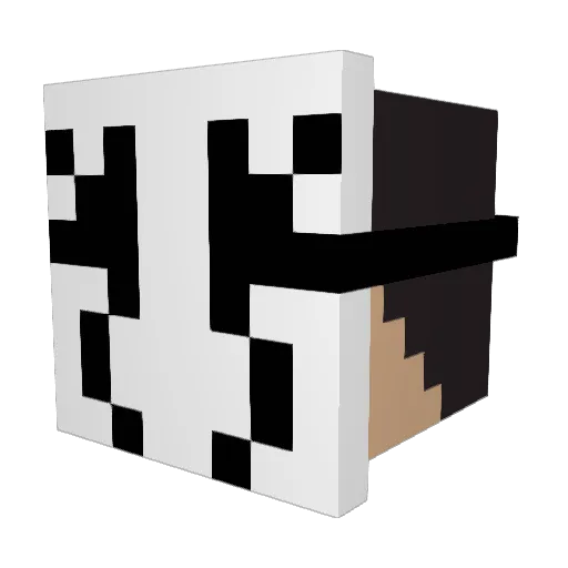 huskyewe Minecraft avatar head, 3D render