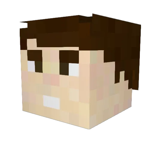 huskyfry Minecraft avatar head, 3D render